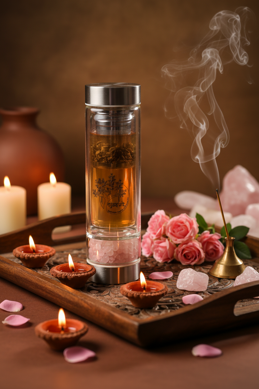 Crystal Infuser - Wooden Tray Incense